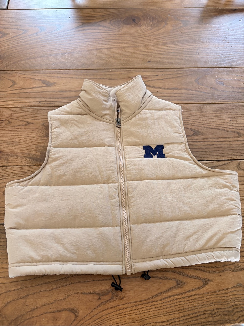 Michigan Wolverines puffer cropped vest